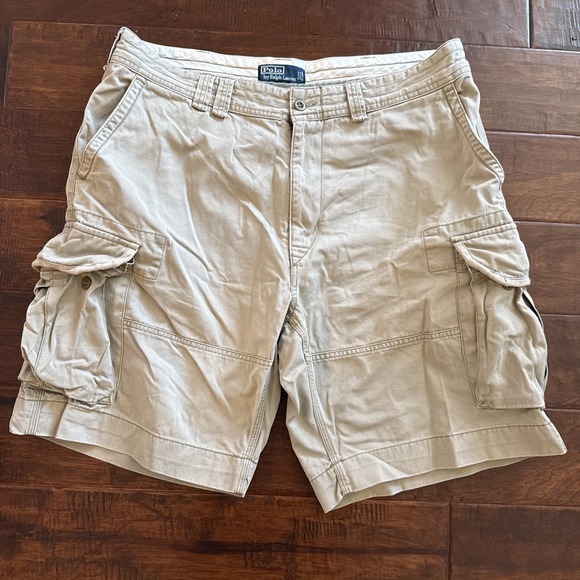 Polo Ralph Lauren Other - Polo Ralph Lauren Hudson Utility Cargo Shorts Mens Size 38 Khaki Cotton